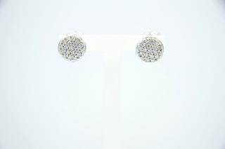 Earrings in circular composition and diamonds